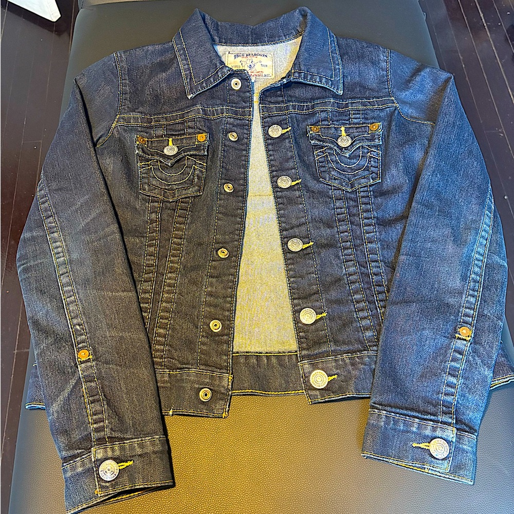 True Religion Trucker Jacket 
Size: Large (Youth)